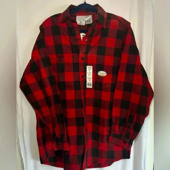 Rasco Other - NWT RASCO FR Shirt Mens Large Buffalo Plaid Long Sleeve Flame Resistant Button
